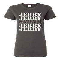 Див Боби Джери Спрингер 90 -те телевизионни токшоу водещ Джери Джери скандиране Известни хора Женски графичен тройник, въглен, среден