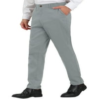 Ларс Амадеус Панталони за мъжки рокли Класически годни плоски предни плътни цветови панталони панталони