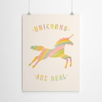 AmericanFlat Unicorns са истински от флорент Bodart Poster Art Print