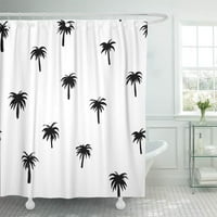 Дърво черно -бялото абстрактно с котви творчески монохром за вашата завеса за баня за кокосов душ
