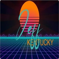 Jeff Kentucky Vinyl Decal Stiker Retro Neon Design