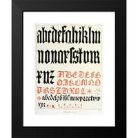 Augustus Pugin Black Modern Framed Museum Art Print, озаглавен - азбуки
