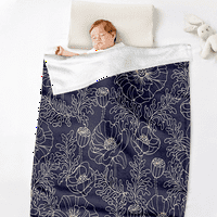 Цветни цветя Бохемско одеяло с калъф за възглавница за офис, легло, диван уютен и мек плюшен хвърля одеяло фестивал подаръци хвърля одеяло за деца и възрастни
