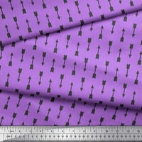 Soimoi Purple Silk Fabric Arrow Arrow Prond Craft Fabric от двора широк