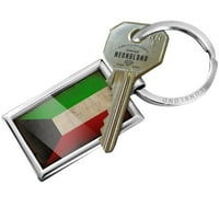 Флагът на Keychain Kuwait с винтидж вид
