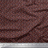 Soimoi Rayon Crepe Fabric Butterfly Shirting Print Fabric до двора