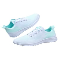 Zodanni дамски обувки за ходене мрежести маратонки дантела за бягащи обувки тренировка атлетична маратонка на открито дишащ спорт зелено 7.5