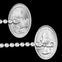Sterling Silver Italian Oval Ball Chain Chain Италия Колие за кучешки етикет 16 бижута женска