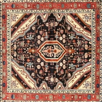 Ahgly Company Indoor Rectangle Traditional Saffron Red Persian Area Rugs, 6 '9'