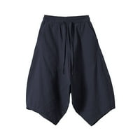 BOC CASUAL MEAS CAPRI PANTS Капка чатала плътно цвят с висок талия панталони панталони за ежедневието