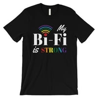 Bi-fi силна дъгова черна мъжка риза валентинки идея за подарък