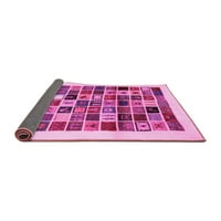 Ahgly Company Indoor Square Резюме розови килими за съвременна зона, 6 'квадрат