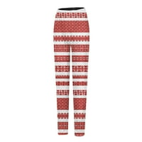Кегаши за жени за жени жени Коледа отпечатани еластични изцяло мача с тънки небрежни панталони с дълги обувки гамаши червено