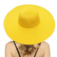 U Summer Hats for Women Wide Bongrace Women Straw Beach Hat Little Girl Sun Cap Condable Дами шапки