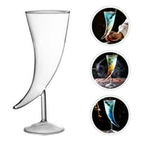 Творчески стъклени чаши с форма на рог за коктейли