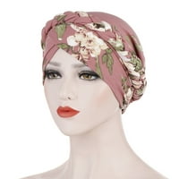 Шапки за жени жени флорална плитка Индия шапка mu Ruffle Chemo Turban Wrap Cap Fragarn