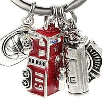 Метален пожарникар декоративен пожарникар Ключов подарък Прост стил Ключ пръстен