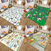 Детски образователен килим, детски път за движение по пътища килимчета, деца Playmat килим Carpet City Traffic Life Playmat, за детска стая за игрална стая, 31.5 *62.99