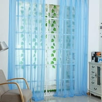 Yipa Solid Sheer Panel Curtain Drape Long Valance for Wedding Party Décor