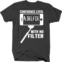 Ниво на доверие: Селфи без филтърни момичета ризи за мъже Големи тъмно сиви