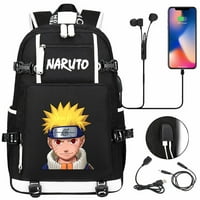 Bzdaisy Naruto Backpack с USB зареждане, 15 '' отделение за лаптоп и многопод дизайн Университет за деца тийнейджър