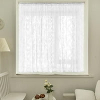 Бяла дантела чисти завеси за прозорци за спалня хол хол rod джоб ретро стил реколта за светлинно филтриране ефирно