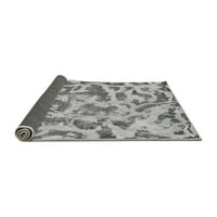 Ahgly Company Indoor Rectangle Abstract Grey Modern Area Rugs, 8 '12'