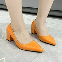 Zodanni дами леки заострени пръсти помпи дамски ежедневни рокли обувки модни оранжеви- 5