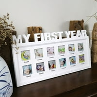 Waroomhouse Diy 0- Месечен бебешки снимки показват фото рамка сувенир Подарък за отглеждане на паметта