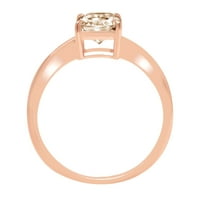 1. CT Brilliant Radiant Cut Clear Simulated Diamond 18K Rose Gold Politaire Ring SZ 4.75