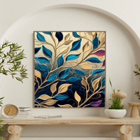 Цветният балдахин - Златен тифър Фолиево платно стено изкуство