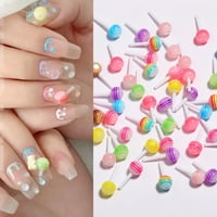 Аксесоари за нокти Chaolei за 3D Gummy Candy Nail Charms Colorful Sugar Gummie бонбони бонбони сладки