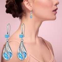 Обеци от юбнлва Аксесоари Модни обеци от неръждаема стомана кръгли обеци жени творчески обеци диамант висящи обеци за жени