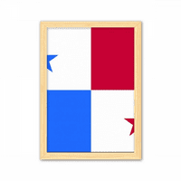 Панама Национален флаг Северна Америка Държава Декоративна дървена картина Домашна декорация Рамка A4