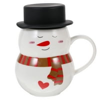 Коледна чаша за кафе керамична чаша забавна коледна чаша с капак за кафе чай