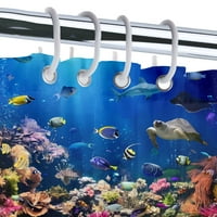 Подводни световни завеси за душ, модерна душ завеса прозорец душ завеса водоустойчива завеса за баня куки деца комплект баня m-150*