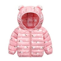 Малко дете зимно палто модно детски палто момчета момичета дебело палто подплатено зимно яке дрехи надолу яке розово 3- години
