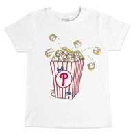 Младежта мъничка бяла тениска на Philadelphia Phillies Popcorn