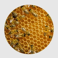 Hesroicy подова мат пчела реалистичен филц 3d пчелен модел килим за дома