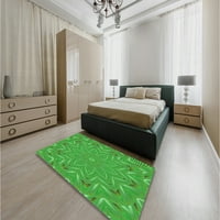 Ahgly Company вътрешен правоъгълник с шарени неонови зелени килими, 8 '12'