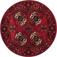 Vintage Hamadan Collection 6´7 ”9 'Red Multi VTH212A Ориенталски традиционен персийски не се сеща в хол Спалня за хранене Домашен офис зона килим