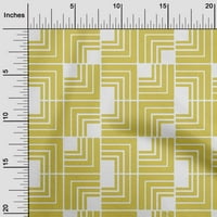 OneOone Cotton Cambric Yellow Fabric Geometric Sheing Craft Projects Fabric отпечатъци от двор
