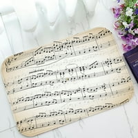 Музикални бележки Стой стара хартиена врата за вход за килим за килим за килим под мат домашен декор 23.5x