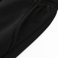 Панталони за мъже Мъжки зимна кадифена свободна обвързана ежедневни спортни панталони с джобове с размер 4XL