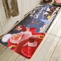 Дядо Коледа шаблон за портиер фланелен пода килим, който не е приплъзване на декорация на вратата за домашна декорация на дома