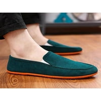 Ritualay Mens Loafers Неплъзгащи се апартаменти приплъзване на ежедневни обувки Твърди цвят дишащи ловерски мъже комфортно обувки за ходене зелено 7.5
