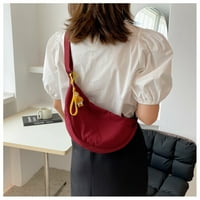 Fnochy Clearance Женски найлонов полумесец кръстосана чанта с малка чанта за рамо в чанта за портмоне светло прашка чанта за училищна чанта, подходяща за училищни спортове за свободното време