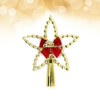 Звезда Топър Коледна декорация на дървото Treetop Bowknot Звезда орнамент