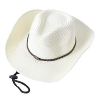 Унизис масивна панделка каубойска сламена шапка крава глава пържено тесто twist дишаща слънчева шапка барета a