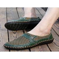 Gomelly Mens Loafers Comfort Flats Mesh Walking Shoes Slipsistant Loofer Daily Outdoor & Indoor Casual Shoe Dark Green 7.5